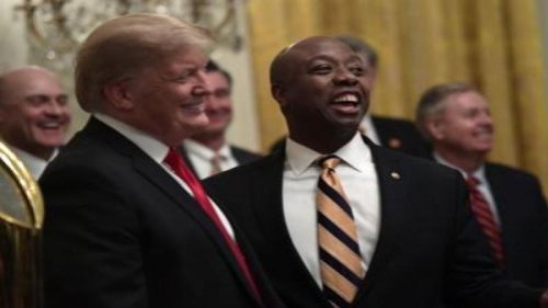 3月2号 川普总统发公告力挺参议员Tim Scott