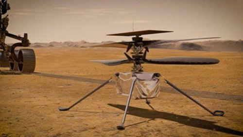 美国国家航空航天局（NASA）的“创新号”火星直升机（Ingenuity Mars Helicopter），19日成功在火星内完成历史性升空，创下人类首次在外星球内动力飞行的壮举。火星探测车“毅力号”（Perseverance）录下了“创新号”首飞的全程录像。  综合媒体报导，“创新号”在美东时间4月19日清晨3点34分在火星升空，由于地球与火星之间讯息传输的延迟，无法进行飞行直播。
