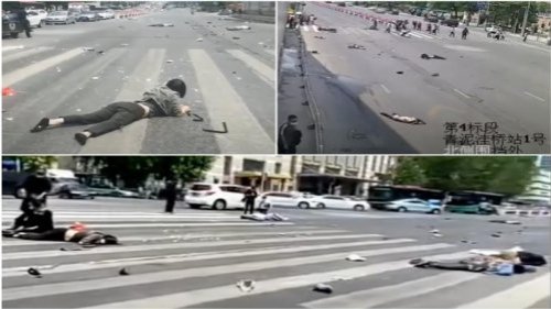 周六（5月22日），辽宁大连劳动公园北门发生严重交通事故，一黑色轿车高速直冲过斑马线的人群，多人瞬间被撞飞。据报造成4人死亡、3人受伤。