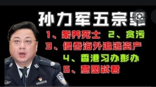 中央纪检委宣布对孙力军双开并移交司法，指控两大政治罪行包括武汉疫情和反习，作为公安镇压维稳的主管，怎么会犯中共大忌有组织地反习，他的四个头衔分别起什么作用？还有什么真实原因？